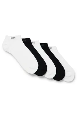 Lot de cinq paires chaussettes basses en coton mélang