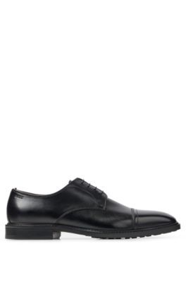 Cap-toe Derby shoes smooth leather
