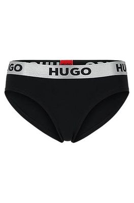 Slip en coton stretch avec ceinture à logo apparente