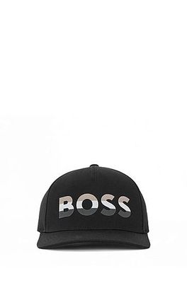 Casquette en twill de coton avec logo à rayures emblématiques
