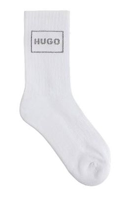 Lot de deux paires chaussettes mi-mollet avec logo