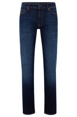 Jean Regular Fit en denim super stretch indigo foncé