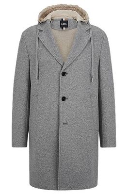 Manteau Relaxed Fit à capuche contrastante ajustable