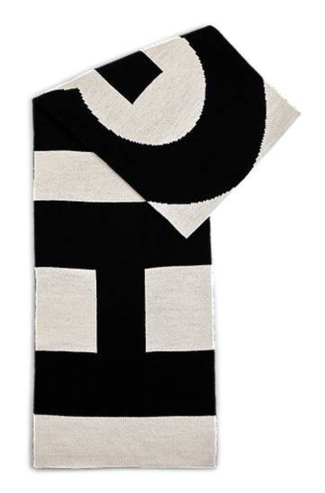Écharpe en maille à logo en jacquard tissé