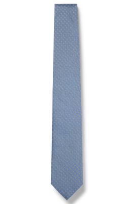Silk-jacquard tie with all-over pattern