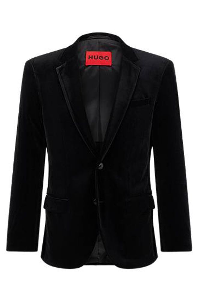 Veste Slim Fit en velours stretch performant