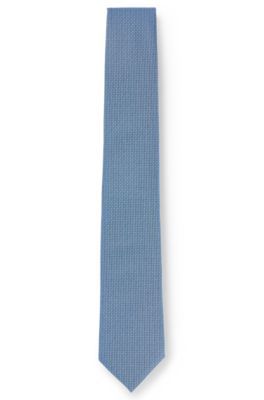 Jacquard tie with all-over micro pattern