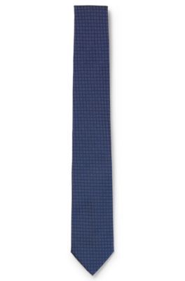 Silk-jacquard tie with modern pattern