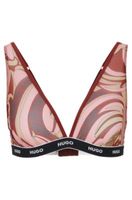 Soutien-gorge avec bande à logo et imprimé des années 60