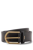 Ceinture en cuir avec passant à logo