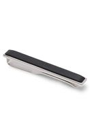 Pince à cravate avec insert noir à logo gravé