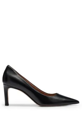 Nappa-leather pumps with straight 7cm heel