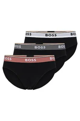 Lot de trois slips coupe Regular Rise en coton stretch