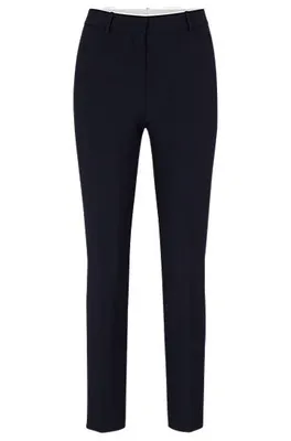 Pantalon Regular Fit raccourci en laine éco-responsable