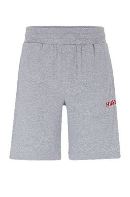 Short d’intérieur en jersey de coton stretch à logos rouges