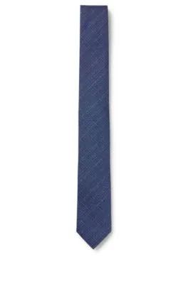 Hand-made tie in jacquard-woven pure silk