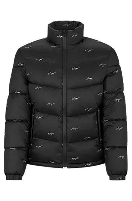 Veste matelassée en matière recyclée avec logos manuscrits