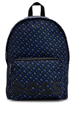 Sac à dos en tissu recyclé entièrement orné de monogrammes