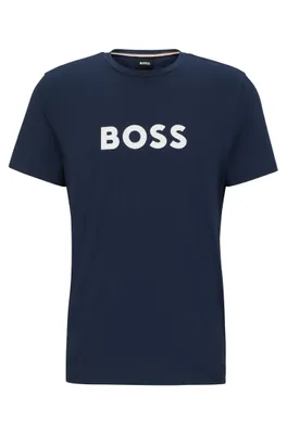 T-shirt en coton à logo contrastant