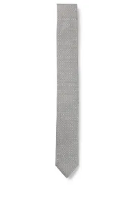 Silk tie with jacquard micro pattern