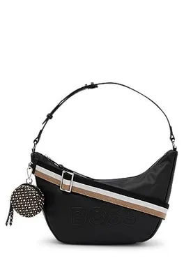 Sac à bandoulière en similicuir avec porte-monnaie à monogrammes