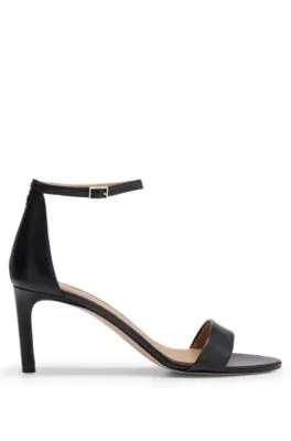 Nappa-leather strappy sandals with 7cm heel