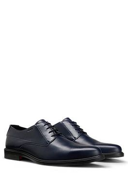 Chaussures derby en cuir nappa à logo superpos