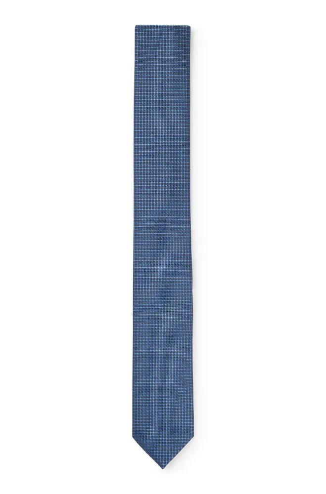 Cravate à motif jacquard à teneur en soie