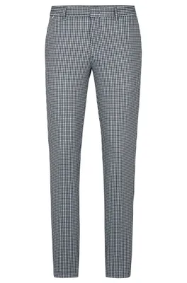 Chino Slim Fit en jersey stretch à carreaux