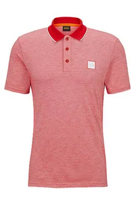 Polo en piqué de coton avec badge logo