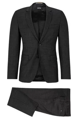 Costume Extra Slim Fit en laine vierge à micro motif