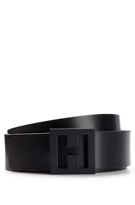 Ceinture réversible en cuir italien avec boucle à découpe H
