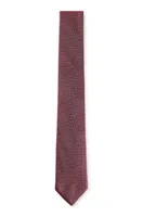 Cravate à motif en pure soie