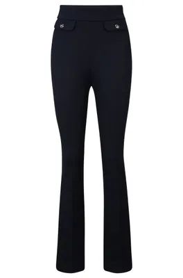 Pantalon Slim Fit évasé à taille haute