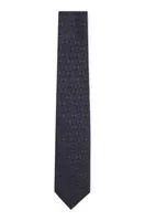 Cravate en soie à motif jacquard