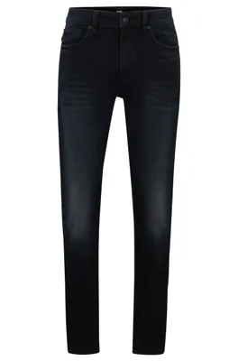 Jean Slim Fit en denim bleu marine italien très doux