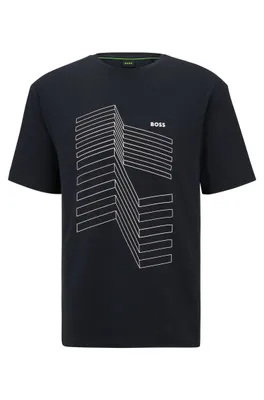 T-shirt Relaxed Fit en coton stretch avec logo artistique
