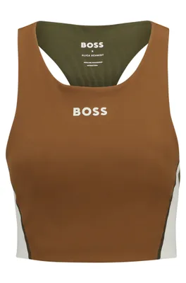 Soutien-gorge de sport color block à logo BOSS x Alica Schmidt