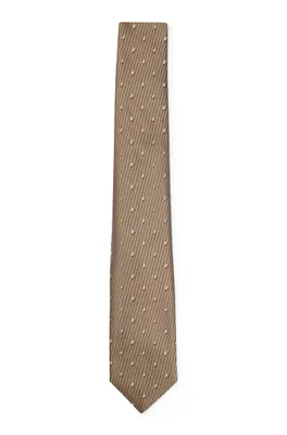 Cravate en jacquard de soie à motif moderne