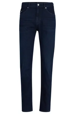 Jean Tapered Fit en denim italien bleu foncé