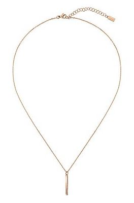 Collier à pendentif torsadé avec finition dorée et cristaux