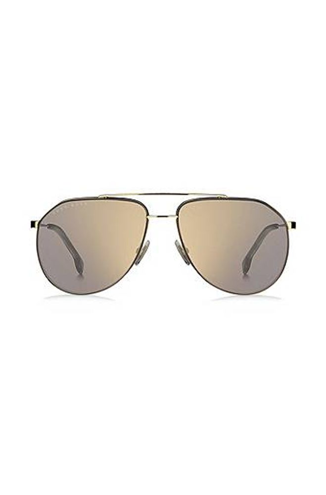 Lunettes de soleil à double pont et branches à découpe