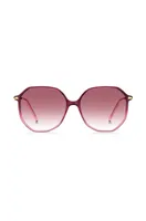 Lunettes de soleil en acétate rose avec logo