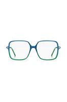 Monture optique avec branches tubulaires et face bleue et verte