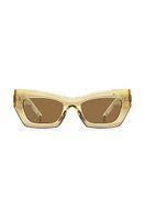 Lunettes de soleil en acétate transparent avec garnitures en métal emblématiques