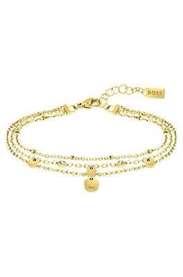 Bracelet multi-rangs avec médaillons et cristaux