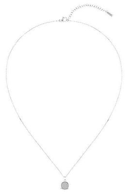Collier chaîne avec pendentif médaillon en cristaux pavés