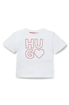 T-shirt en coton pour enfant, avec logo artistique imprimé