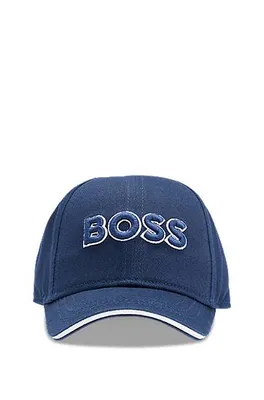 Casquette en twill de coton pour enfant, avec logo relief