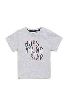T-shirt en coton pur pour enfant avec motif artistique et logo